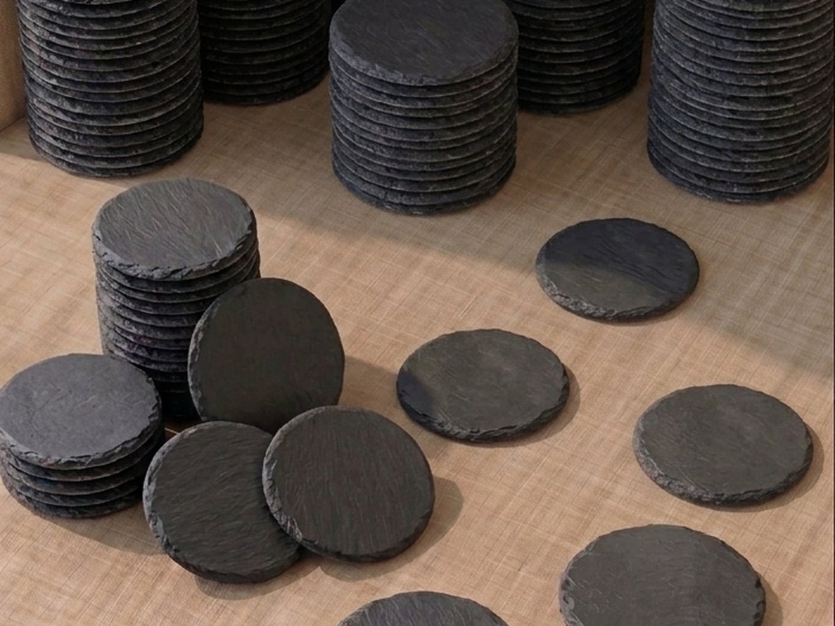 Round stone coasters